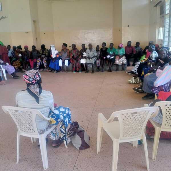 Support group members meeting